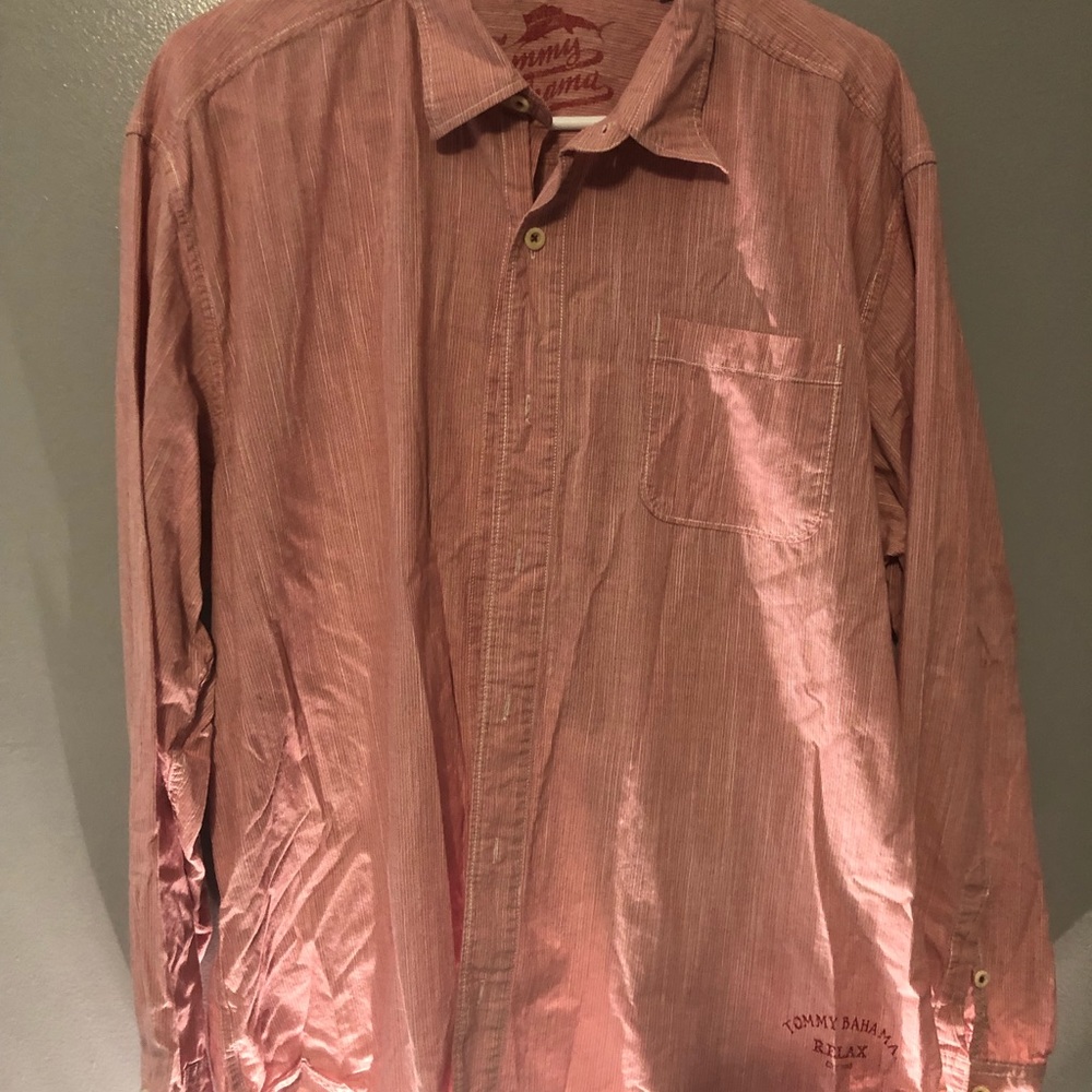 Tommy Bahama Rust Red  Button Down Size XL